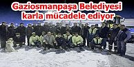 Gaziosmanpaşa Belediyesi, karla mücadele ediyor