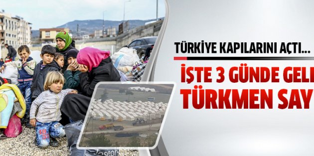 Türkiye kapılarını açtı... 3 günde 3 bin 648 Türkmen geld