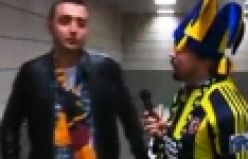 Telekom Arena'nın açılışına giden 'provokatör' Fenerbahçeli'nin soruları sarı kırmızılı taraftarı öfkeden deliye çeviriyor 