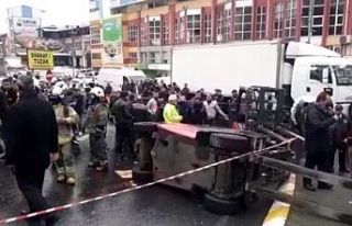 Bayrampaşa'da feci kaza: Forkliftin altında...
