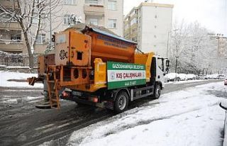 Gaziosmanpaşa'da kışla mücadele için ekipler...