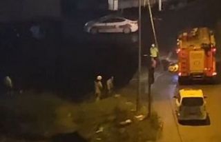 Arnavutköy'de polisten kaçarken 'dereye'...
