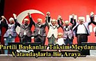 Ak Partili Belediye Başkanları, Taksim Meydanı'nda...