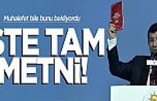 AK Parti'nin 7 Haziran seçim beyannamesi TAM METİN