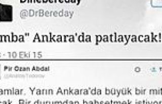 Ankara'daki patlamayı önceden bilen iki isim de...