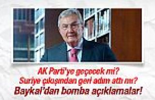 Baykal'dan AK Parti'ye Suriye desteğine devam!