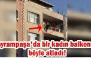 Bayrampaşa'da bir kadın balkondan böyle atladı!