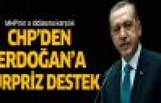 CHP'den Başbakan Erdoğan'a sürpriz destek