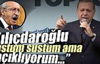 Cumhurbaşkanı Erdoğan: Kılıçdaroğlu, sustum...
