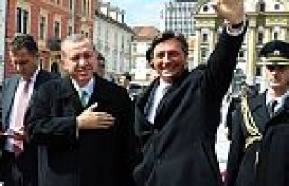 Cumhurbaşkanı Erdoğan Slovenya'da sevgi seli!