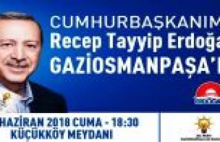 Cumhurbaşkanı Recep Tayyip Erdoğan Gaziosmanpaşa'ya...