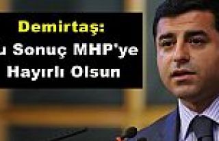 Demirtaş: MHP'ye hayırlı olsun!