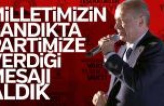 Erdoğan: Milletimizin sandıkta partimize verdiği...