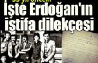 Erdoğan'ın İETT'den istifa dilekçesi ortaya çıktı