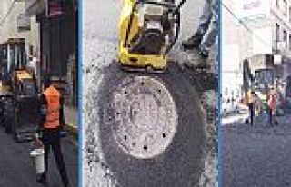 Gaziosmanpaşa sokaklarında asfalt yenileme çalışmaları