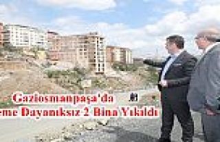 Gaziosmanpaşa'da Depreme Dayanıksız 2 Bina Yıkıldı