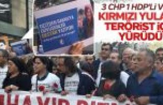 HDP ve CHP'li vekiller kırmızı yularlı terörist...