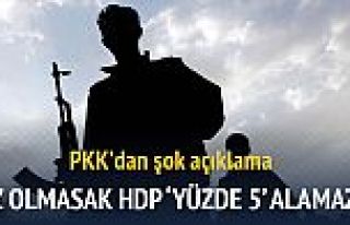 PKK'dan şok açıklama: Biz olmasak HDP % 5 alamazdı