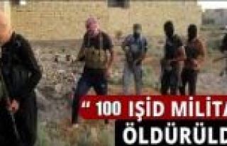 Tek seferde 100 IŞİD militanını öldürdüler