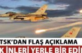 TSK: Kuzey Irak'a hava harekatı düzenlendi, PKK...
