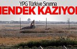 YPG Türkiye Sınırına Hendek Kazıyor