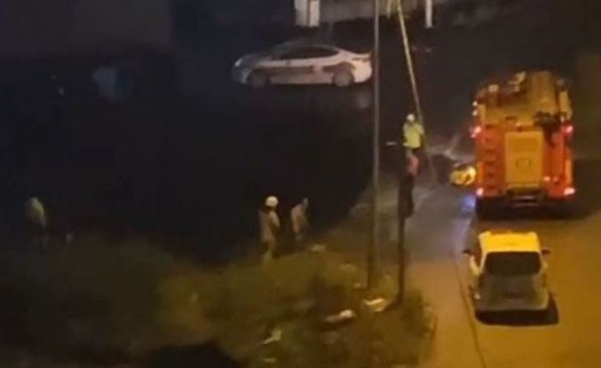 Arnavutköy'de polisten kaçarken 'dereye' uçtular